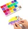 Pony Beads Set, 3300 Pcs 9mm in 23 Colors with Letter & Star Designs, Elastic String for Bracelet Jewelry Making